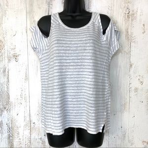 Sanctuary Stripe Bare Shoulder Blouse